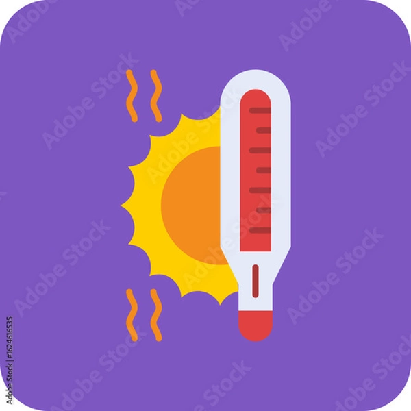 Obraz Hot temperature Icon