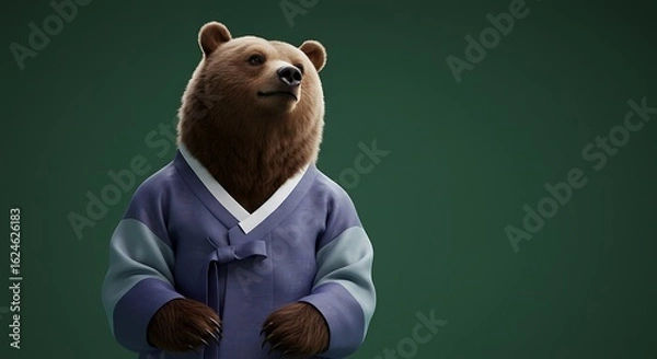 Obraz Bear in traditional robe