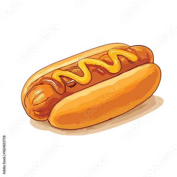 Obraz hot dog on white background
