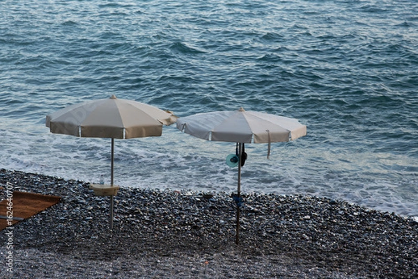 Obraz beach with umbrella