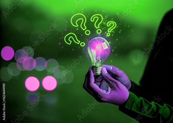 Obraz glowing light bulb