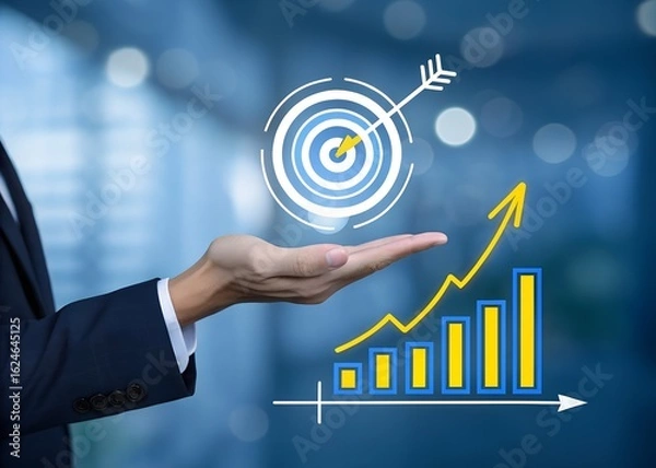 Obraz Target Success Growth Chart