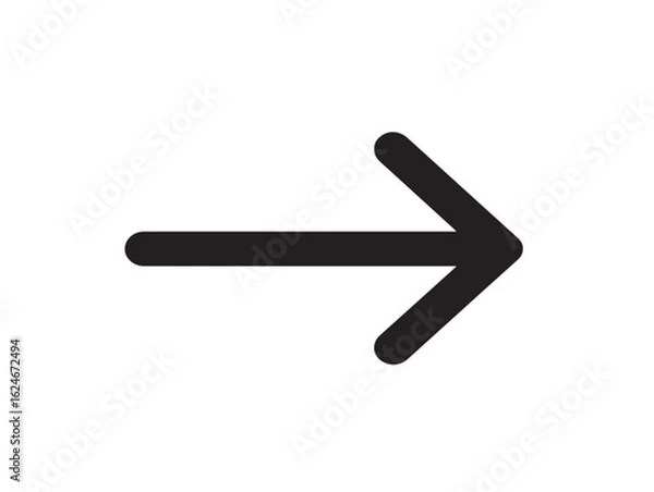 Obraz Arrow right vector icon in clean outline