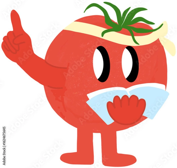 Obraz funny cartoon apple토마토 건강 헬스