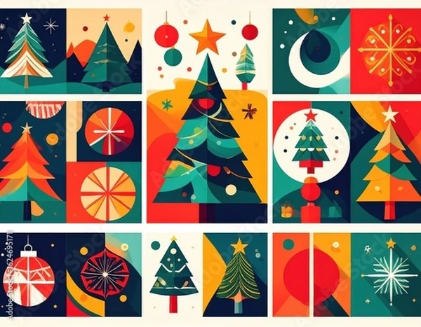 Fototapeta christmas seamless pattern
