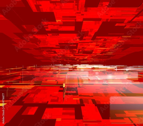 Obraz Red abstract box background for wallpaper design