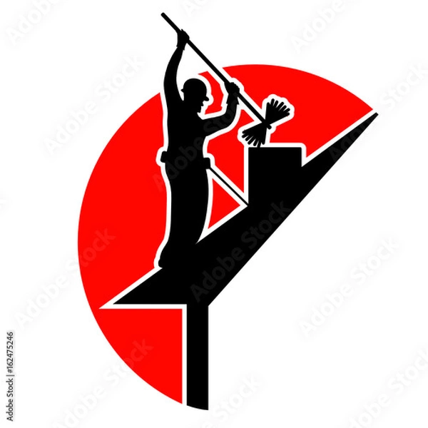Obraz wektor logo kominiarza