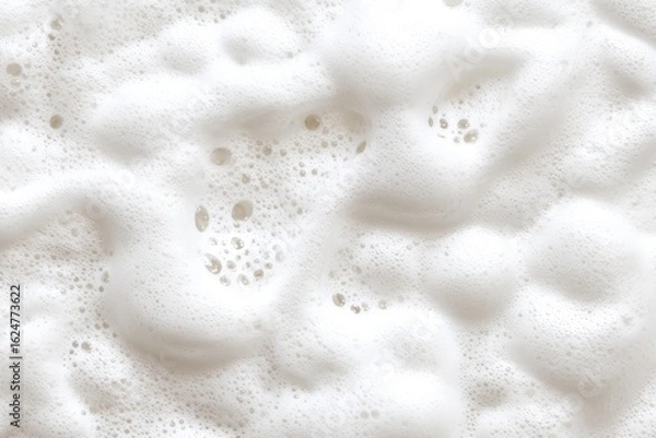 Fototapeta Close-up view of thick, white foam