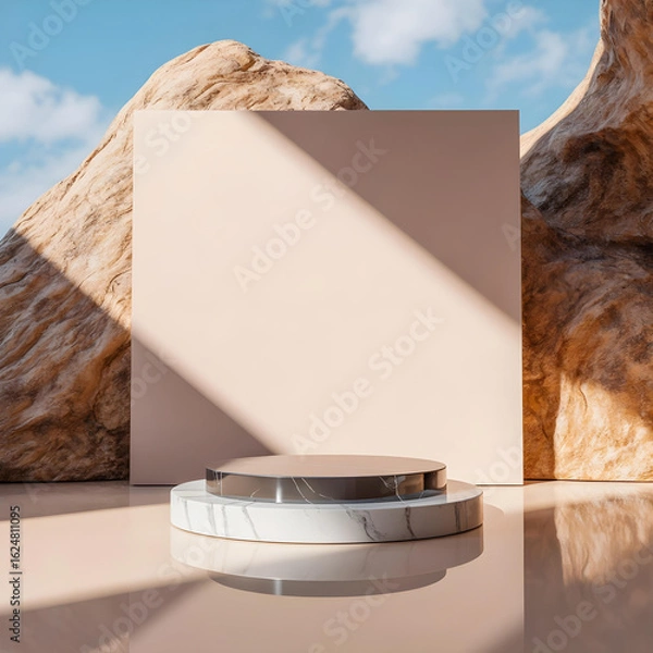 Obraz Product Showcase Stage Background with Soft Lighting