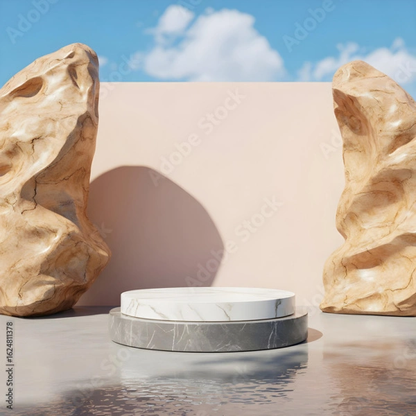 Obraz Product Showcase Stage Background with Soft Lighting