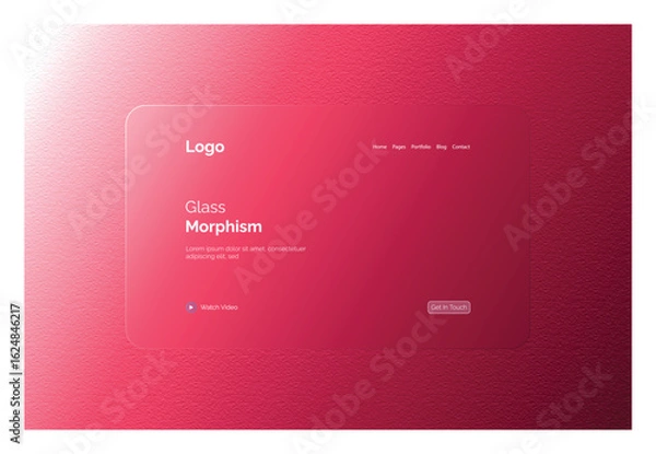 Obraz Glassmorphism UI Mockup Design