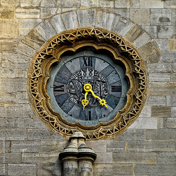 Fototapeta Uhr am Stefansdom in Wien 