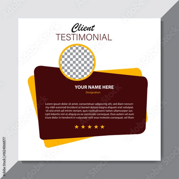 Obraz Creative and Clean client testimonial Template.
