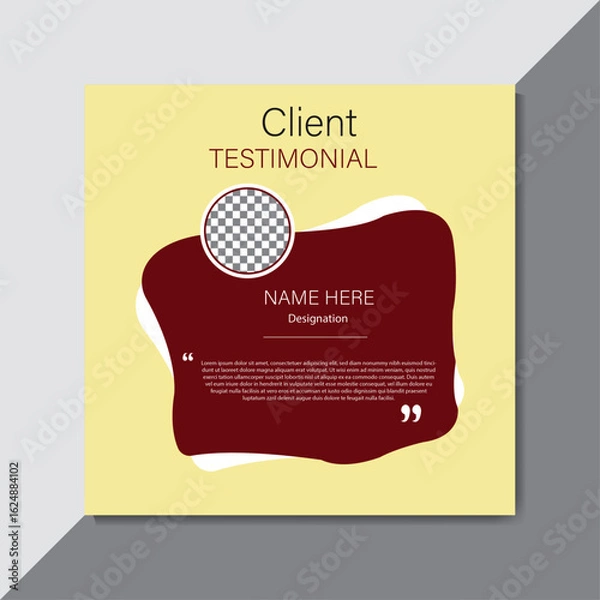 Obraz Modern and clean client testimonial design.