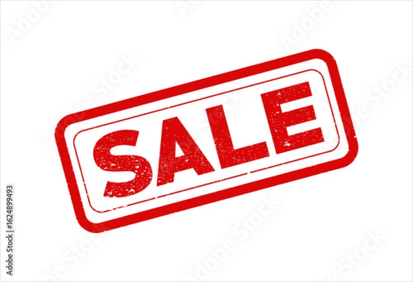 Fototapeta Sale word red stamp text on white background. Vector eps 
