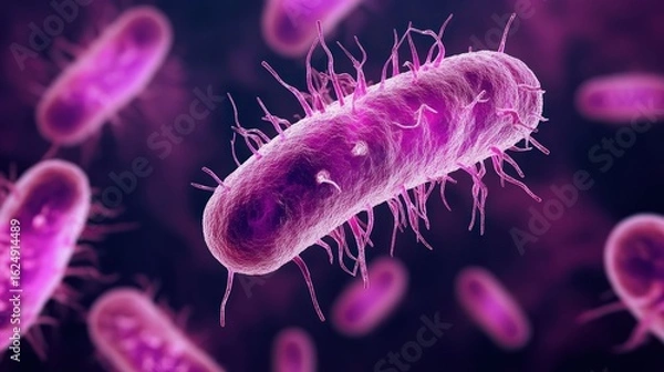 Obraz Microscopic World: A Detailed Look at Bacteria
