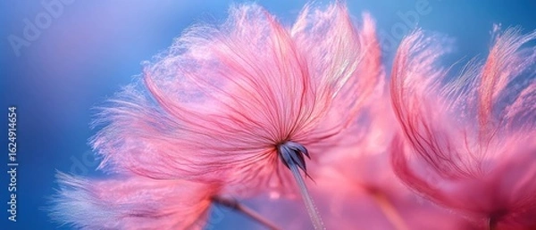 Obraz Delicate Pink Flowers, a Breathtaking Macro Shot of Nature's Beauty, Exquisite Details of Petals and Soft Texture, Light and Airy Feel