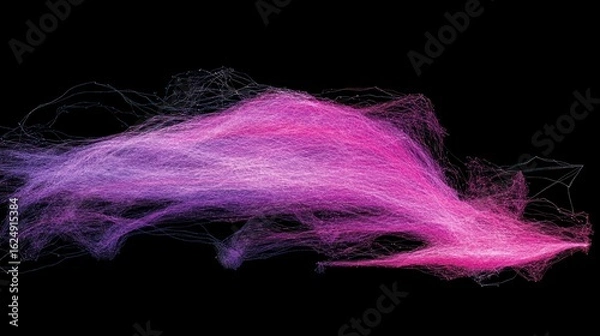 Obraz Abstract Purple and Pink Network Visualization
