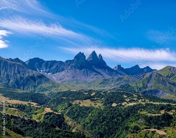 Obraz mountain landscape with blue sky