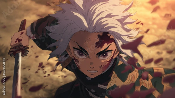 Fototapeta Blood Voltage: The Final Surge of the Lightning Ronin