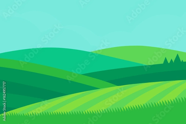 Obraz Minimalist Vector Art Landscape Illustration Simple Modern Design Graphic Element