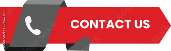 Obraz Contact us button red arrow phone icon get in touch now