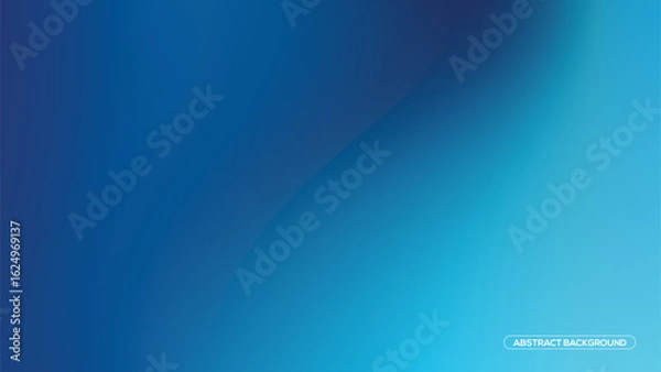 Fototapeta Smooth Gradient Blue Abstract Background for Design Projects
