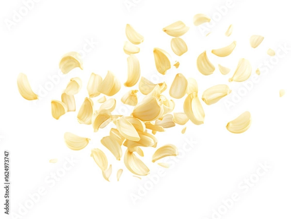 Obraz  Garlic slice Pile falling 