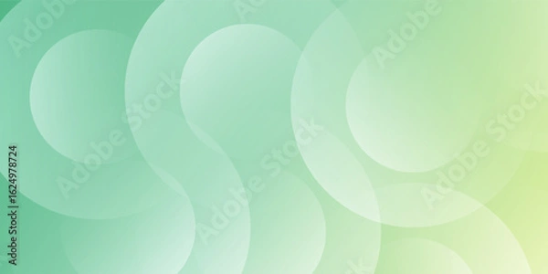 Fototapeta Abstract green background with circles. Vector illustration
