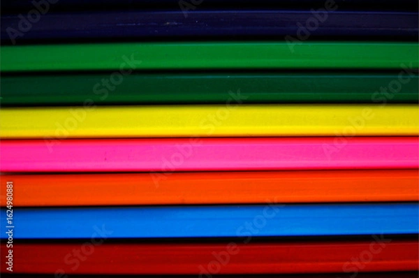 Fototapeta Abstract background of colored pencils.