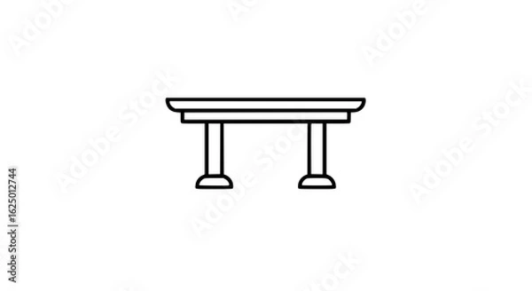 Fototapeta A table with four legs