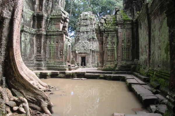 Obraz Cambodia. Ta Phrom Temple .  Siem Reap Provice.