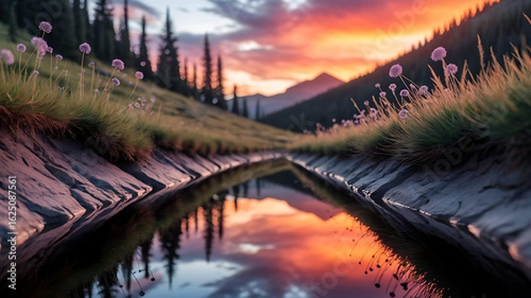 Obraz Bridge over the river