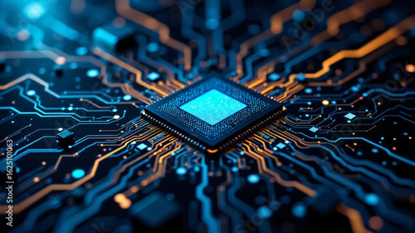 Fototapeta Advanced Microchip Technology for Modern Computing