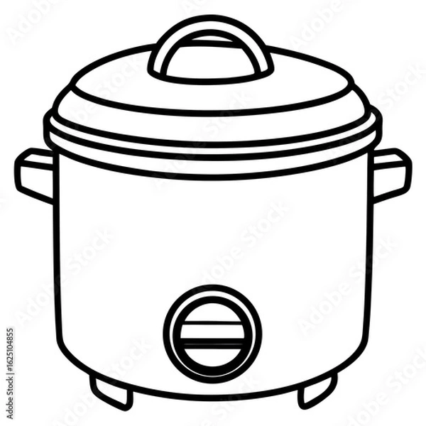 Fototapeta Rice Cooker Icon on White