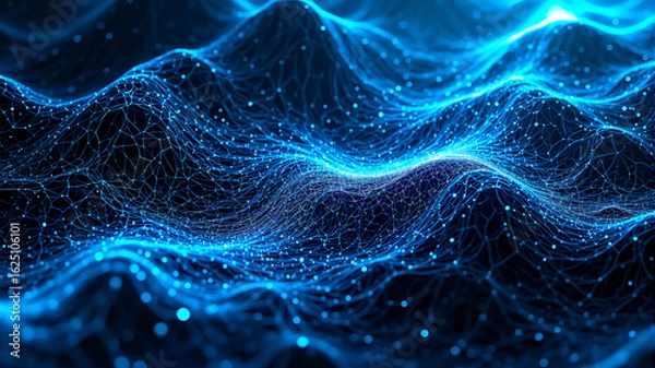 Fototapeta Futuristic Digital Wave Exploring Advanced Data Networks