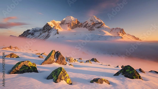 Obraz Sunset in the mountains