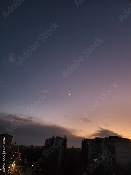 Obraz Sky with clouds at sunset