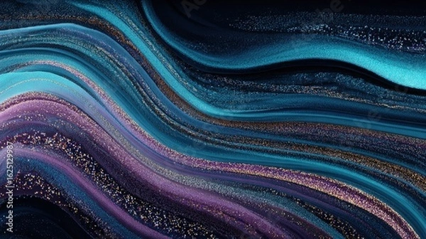 Obraz Abstract Glitter Waves Background