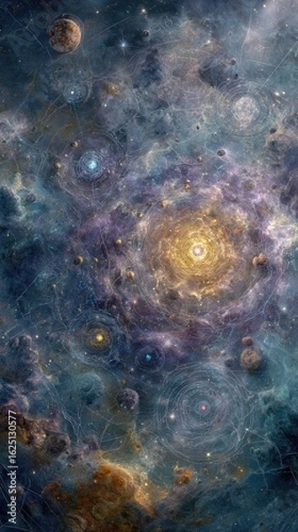 Obraz Stunning Deep Space Galaxy Cluster