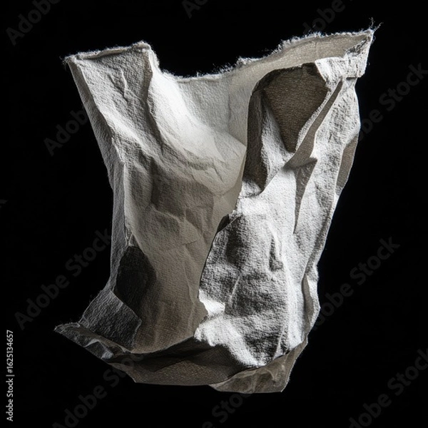 Obraz Abstract Crumpled Paper Bag Design