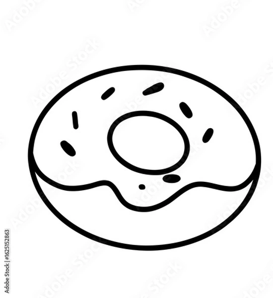 Fototapeta Doughnut Single Icon Design