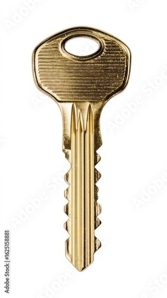 Obraz Gold Key Isolated On White Background