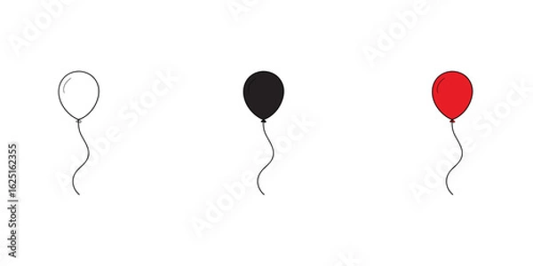 Fototapeta Colorful balloon collection in multiple styles