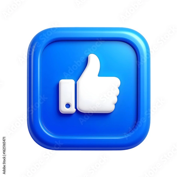Fototapeta Thumbs Up Symbol: A minimalist, high-definition rendering of a thumbs up symbol.