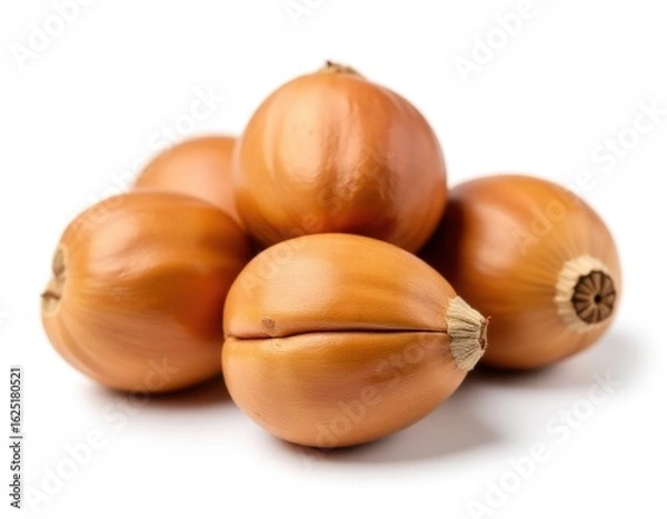 Fototapeta A pile of onions stacked on top of each other