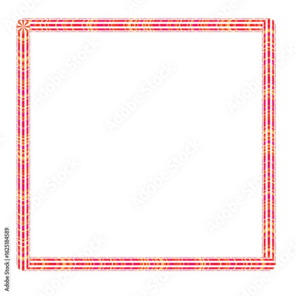 Obraz red square frame