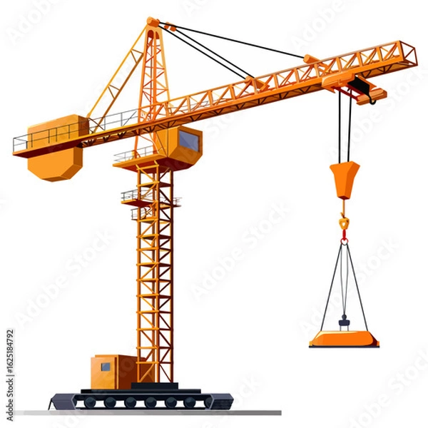 Obraz Crane on a white 