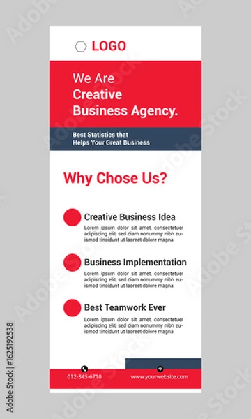 Fototapeta Rollup banner design vector file.