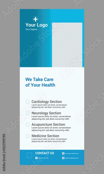 Fototapeta doctor rollup banner design vector file design.